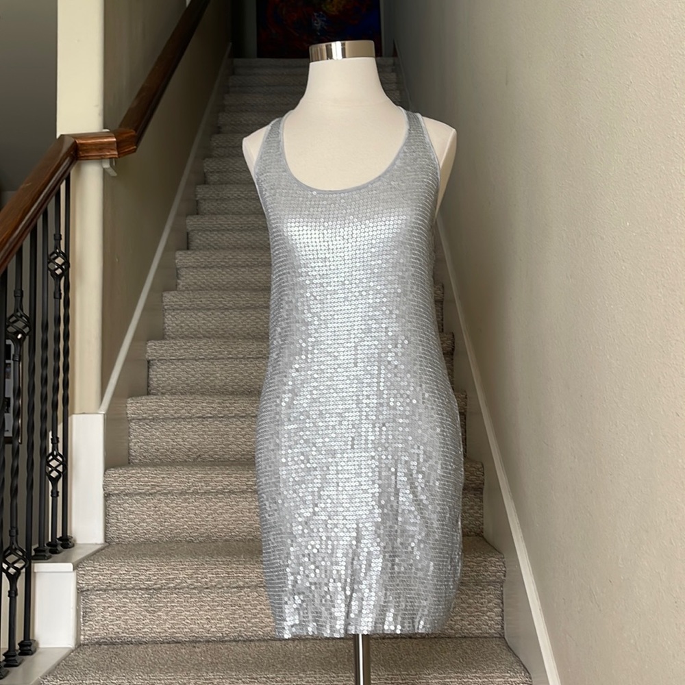 Michael Kors Sz S  Silver Sequin Tank Dress
